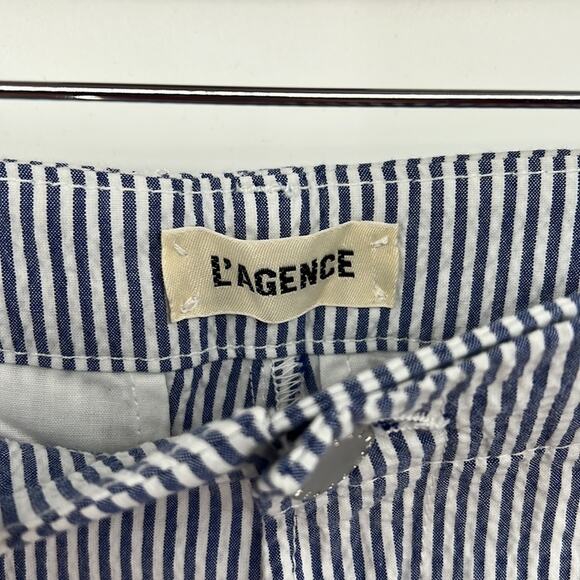 L'AGENCE Alondra Trouser Short - Blue/White - 25" - New with tags - Picture 2 of 4